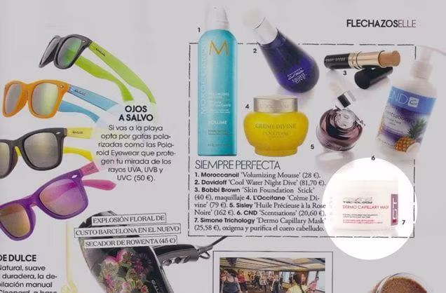 ELLE Magazine and DERMO CAPILLARY MASK