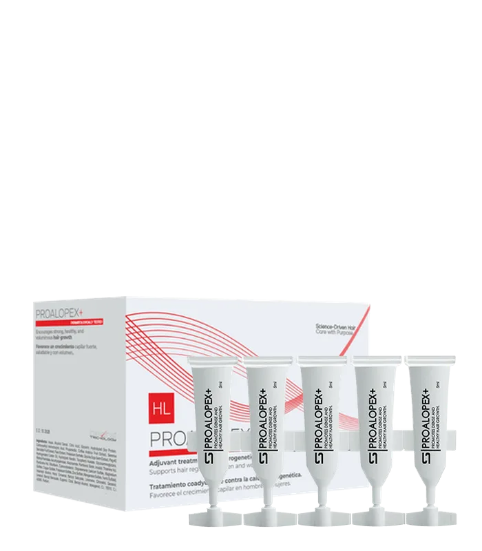 Confezione di PROALOPEX+ con cinque monodosi da 5 ml — SIMONE TRICHOLOGY
