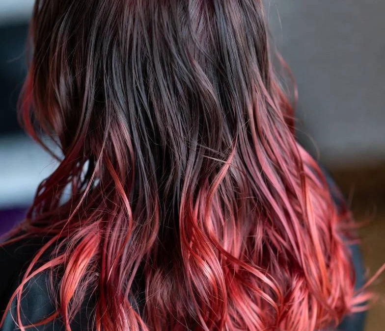 Cabelo a ser colorido com tinta — como as colorações alteram a fibra capilar