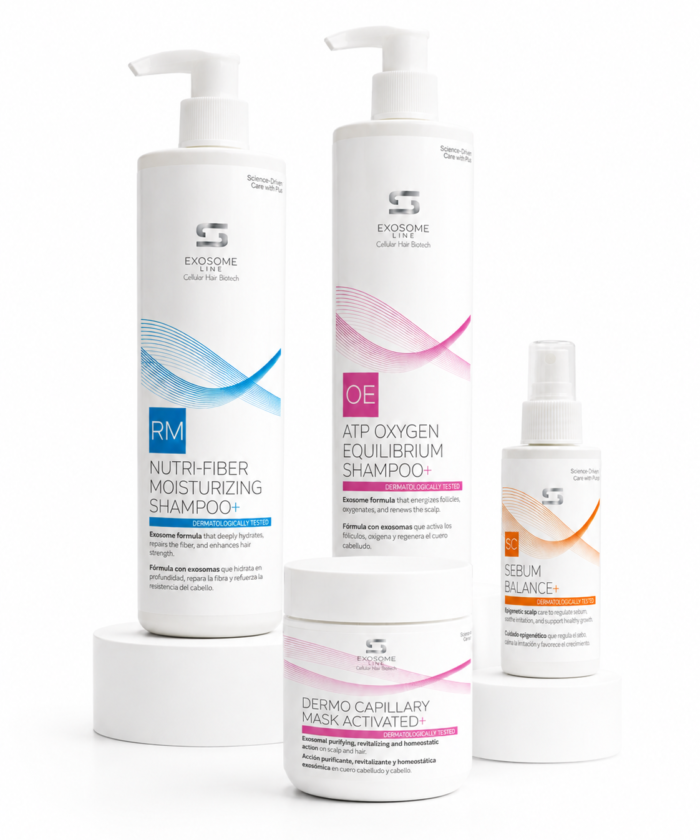 Simone Seborrhea Control Routine — 3kroková sada pro mastnou pokožku hlavy: šampony Nutri Fiber a ATP Oxygen Equilibrium, maska ​​Dermo Capillary a Sebum Balance
